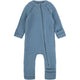 Mikk Line Tuta neonato in lana merino Wool Baby Suit Blue Melange