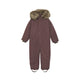 En Fant Tuta invernale per bambini in finta pelliccia Rose Taupe