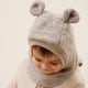 Huttelihut Beanie Maglione a camino in lana con copriorecchie Camel Melange