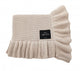Lullalove Coperta per bambini 90 x 110 cm per tutto l'anno con volant beige