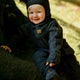 Mikk line Tuta baby in lana merino Antracite Melange