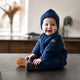Mikk Line Tutina da neonato in lana merino Blue Nights