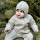 Mikk line Tuta baby in lana merino Melange Offwhite