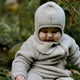 Mikk Line Passamontagna bambino in lana merino Melange Offwhite