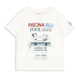Konges Slojd Maglietta da bambino a maniche corte Era Off White/Piscina