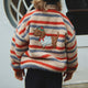 Konges Slojd Pile per bambini con stampa ricamata Joddy Teddy Tangerine Stripe