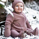 Mikk-Line Tuta neonato in lana merino Wool Baby Suit Burlwood