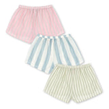 Konges Slojd pantaloncini corti per bambina Asli Basilico/Orchidea/Bleu Stripe confezione da 3 pz.