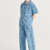 Bobo Choses Camicia in denim da ragazzo Pickle the Dog all over
