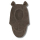 Huttelihut Passamontagna in lana a righe con orecchie Brown Melange