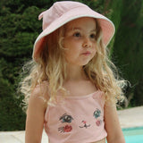 Konges Slojd Cappello da sole per bambina Kitty Powder Pink