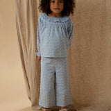 Lil' Atelier Pantaloni da bambina larghi Zen Blu NMFTESSIE
