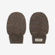 Huttelihut Muffole neonato in pile di lana merino Wollfleece, Brown Melange
