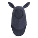 Huttelihut Passamontagna da bambini in pile di lana con orecchie da coniglio Ombre Blue Melange