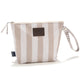 La Millou Borsa cosmetica impermeabile a strisce Beige XL