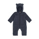 Huttelihut Tutina neonato in lana merino con orecchie Ombre Blue Melange