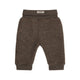 Huttelihut Pantaloni neonato in pile di lana merino Brown Melange