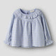 Lil' Atelier Camicetta da bambina con volant Blu Zen NMFTESSIE