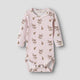 Lil Atelier Body neonato Slim con stampa Apple Rose, Hushed Violet