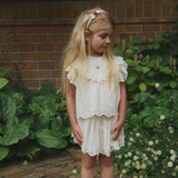Konges Slojd Gonna in cotone per bambina Posey Atique bianco