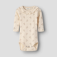 Lil' Atelier Baby Body Slim Manica lunga Novelle Peach Flower NBFRACHELLO