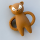 Konges slojd Baby Teether Racoon Caramello Marrone