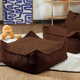 Wigiwama Pouf quadrato per bambini Ottomana quadrata Warm Hazel