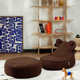 Wigiwama Pouf rotondo per bambini Ottoman Warm Hazel