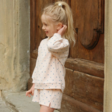 Konges Slojd Pantaloncini corti per bambine a pois acqua di rose