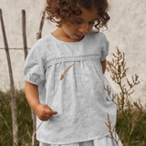 Lil' Atelier T-shirt con maniche corte ed eleganti decorazioni Loose Plein Air NMFJIVA