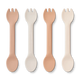 Liewood Posate in silicone - cucchiaio/forchetta 2in1 4pak Rose multi mix
